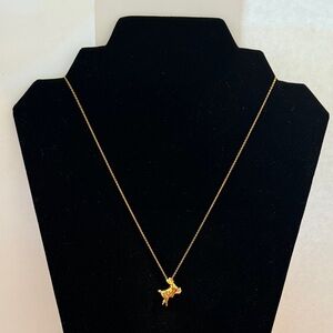 “Alice in Wonderland” Gold Necklace with Pendant — The White Rabbit